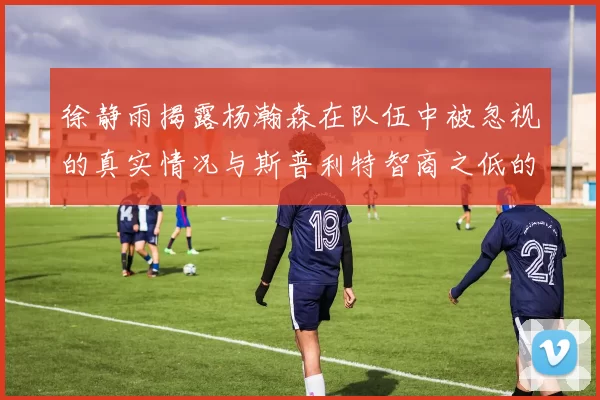 徐静雨揭露杨瀚森在队伍中被忽视的真实情况与斯普利特智商之低的尴尬真相